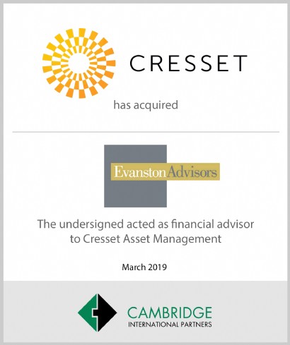 Cresset Announces Partnership with Evanston Advisors