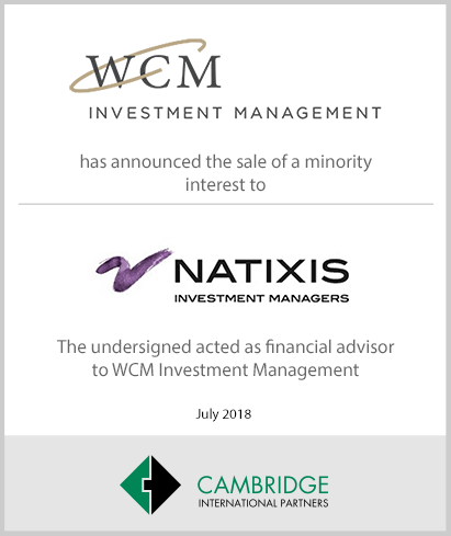 Natixis Acquires Stake in WCM