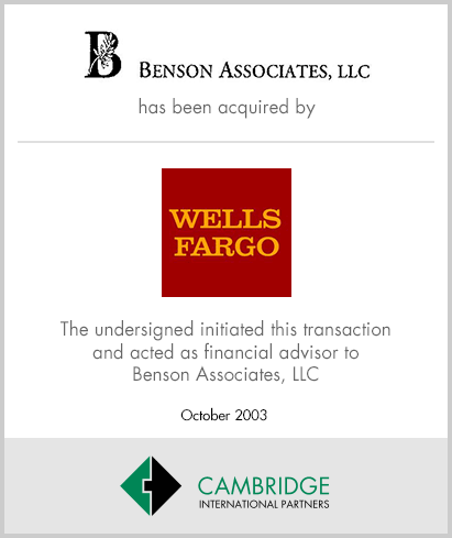 Benson - Wells Fargo