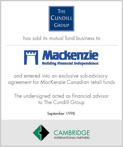 Cundill - Mackenzie Financial