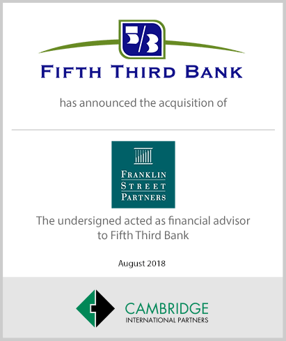 Fifth Third Bancorp to Acquire Franklin Street Partners Registered Investment Advisor and Trust Company