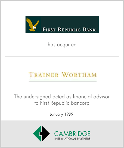 First Republic - Trainer Wortham