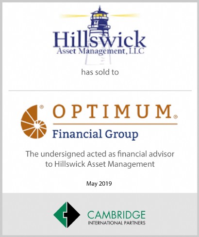 Hillswick has sold to Optimum Financial Group